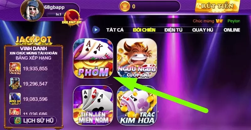 Trò chơi phỏm 68 game bài mang đến cơ hội trải nghiệm tuyệt vời