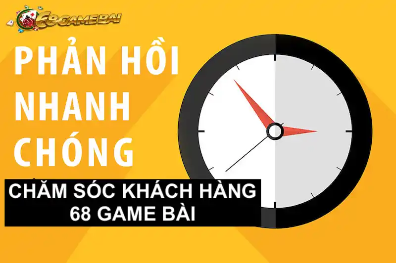 CSKH của 68 Game Bài được đánh giá cao nhờ tốc độ phản hồi nhanh