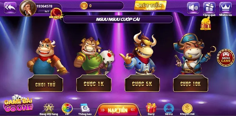 4 bước tham gia đối chiến trên 68 game bai