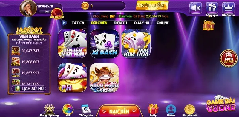 Siêu phẩm ngưu ngưu cướp cái tại 68 game bài