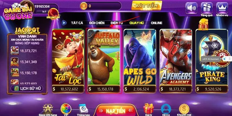 Giới thiệu siêu phẩm quay hũ nổi tiếng buffalo valley 68 game bài