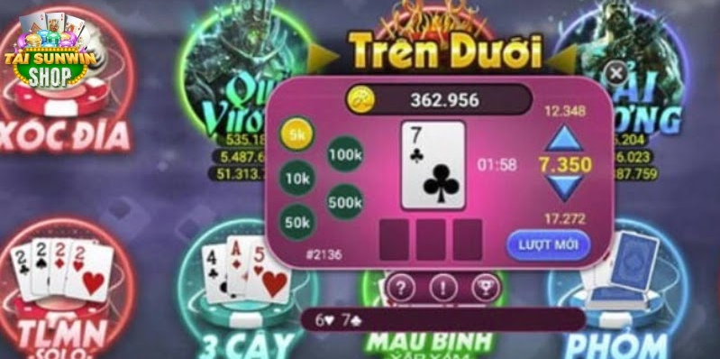 Tổng quan về mini game trên dưới sunwin